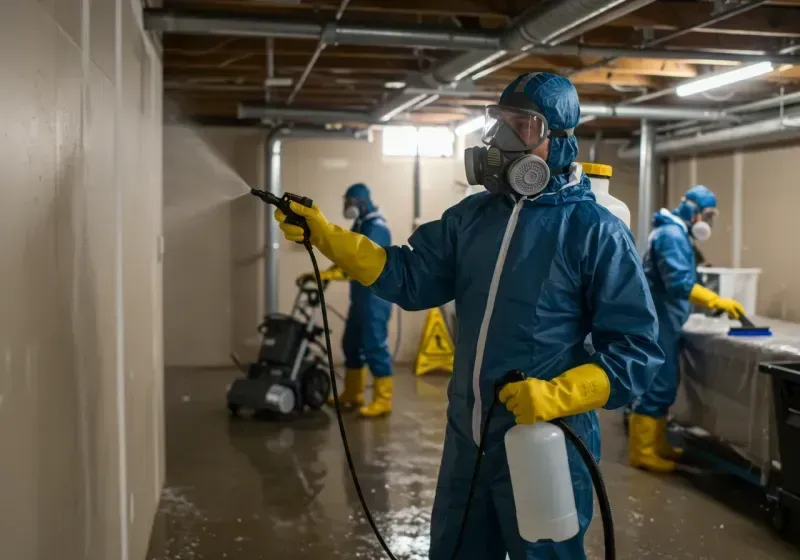 Basement Sanitization and Antimicrobial Treatment process in Greene County, IN